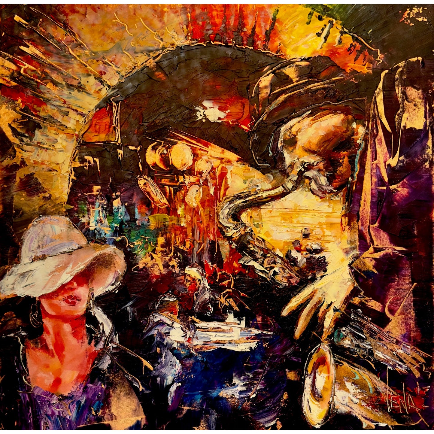 Night Saxophone 8300 - Giclée