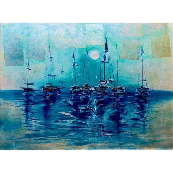 Blue Lagoon at Night 8037 - Giclée